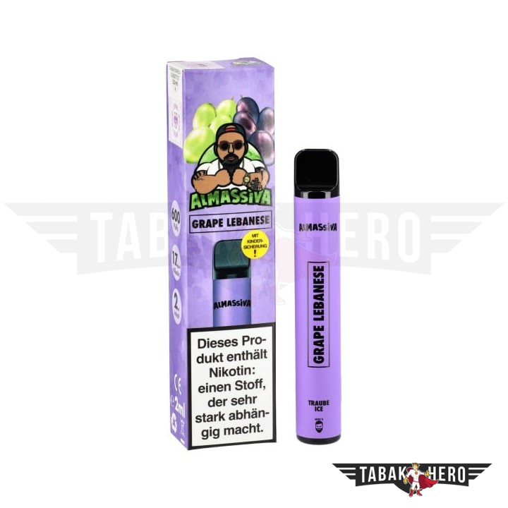 Al Massiva Grape Lebanese Einweg E-Zigarette Vape 17mg (1 Stück)