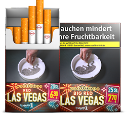 Las Vegas Red Zigaretten 20er und 25er Schachtel