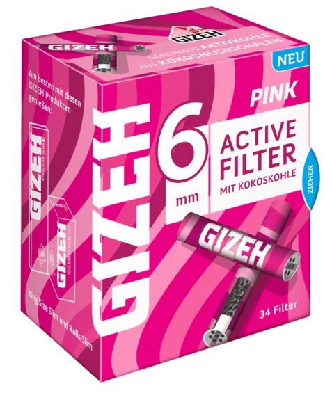 4002604000024 Gizeh Filter Aktivkohle Pink (34 Filter)