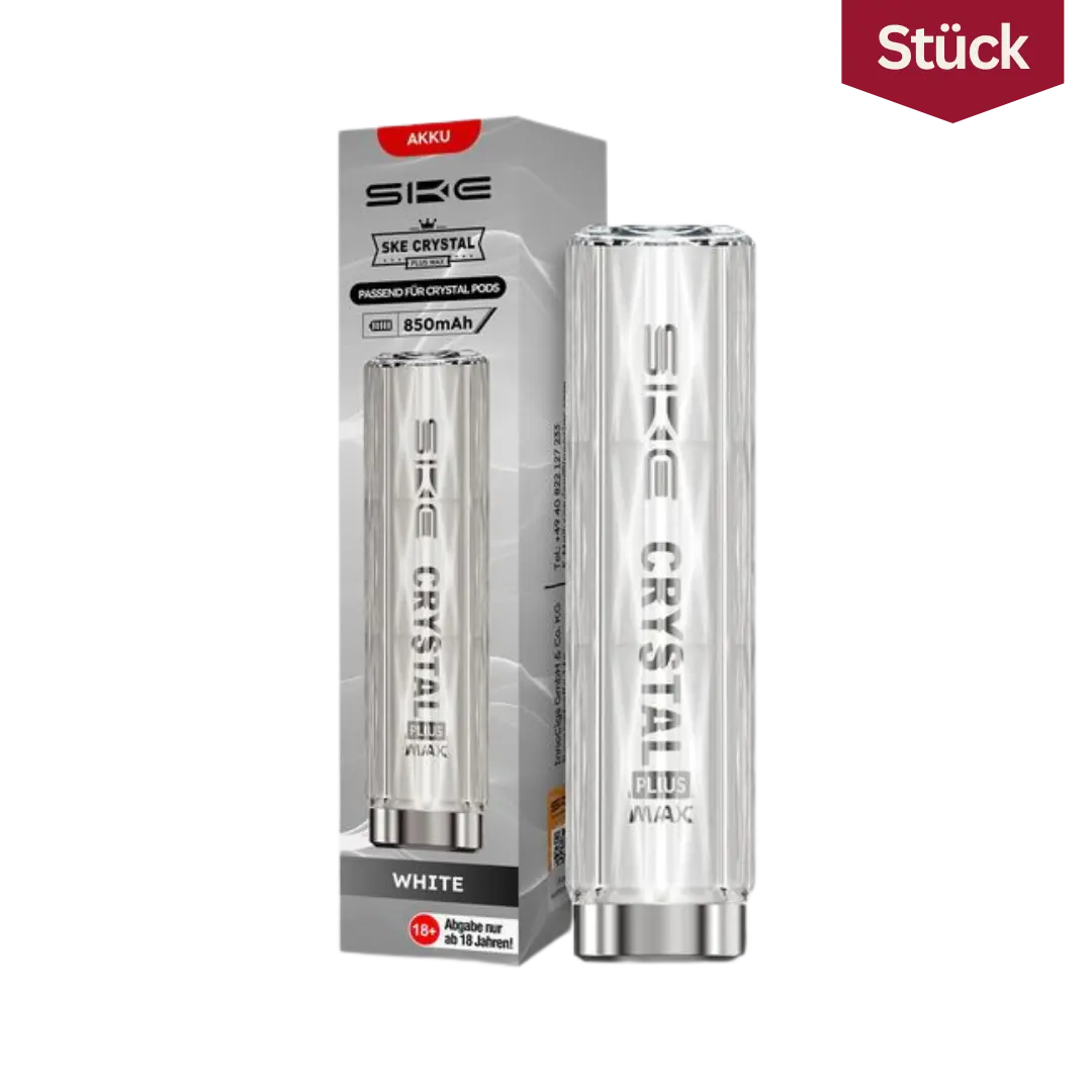 SKE Crystal Plus Max Akku Vape Gerät Weiß 850 mAh