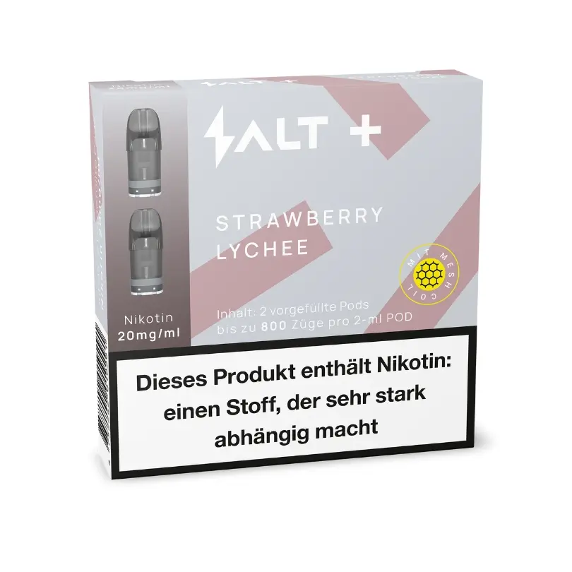 Salt Plus Strawberry Lychee Pod E-Zigarette Vape Liquid (2x2ml)