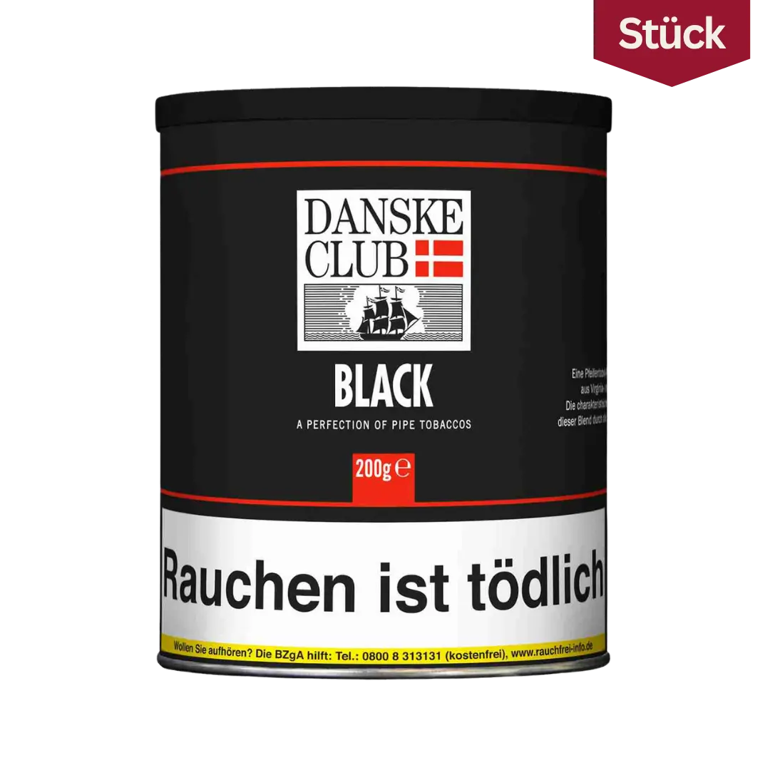 Danske Club Black Tabak Pfeifentabak Dose (200g)