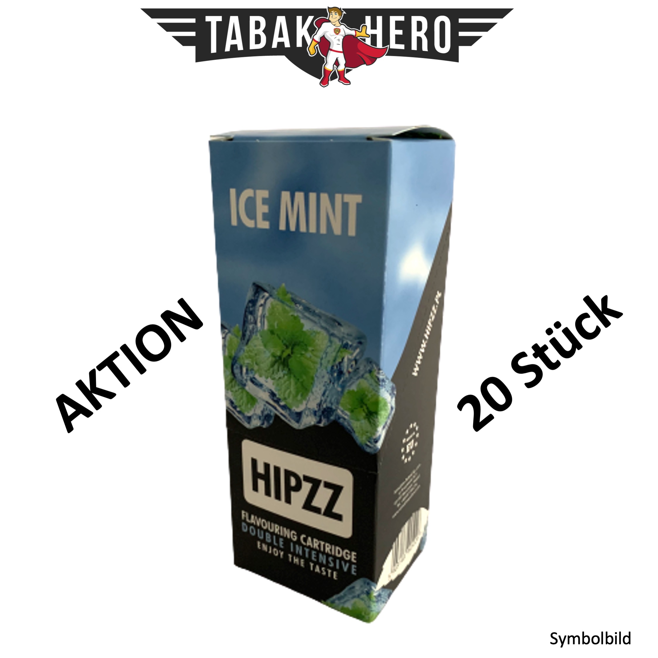 HIPZZ Aromakarten Ice Mint (Pfefferminz) - 20 Stück Aroma Karten