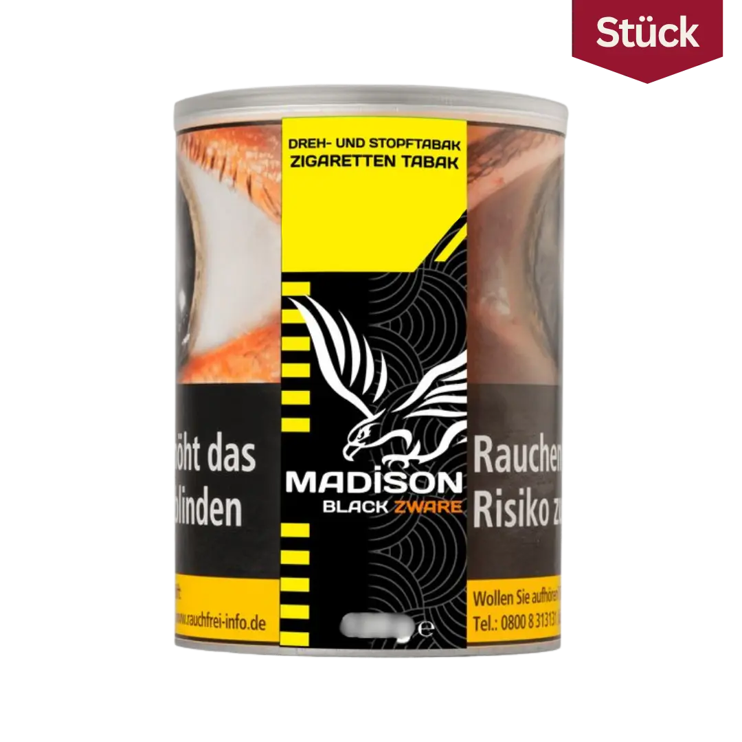 Madison Black Zware Tabak Feinschnitt Dose (120g)