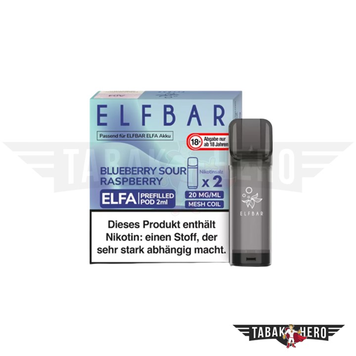 Elfbar - Elfa Pod Blueberry Sour Raspberry 20mg Nikotin (2 Pods)