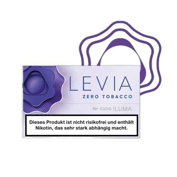Packung IQOS LEVIA Dark Berry Zero Tobacco Sticks für IQOS ILUMA