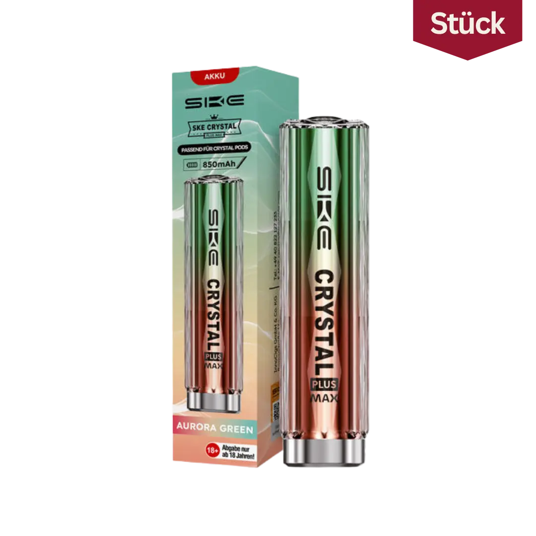 SKE Crystal Plus Max Akku Vape Gerät Aurora Grün 850 mAh