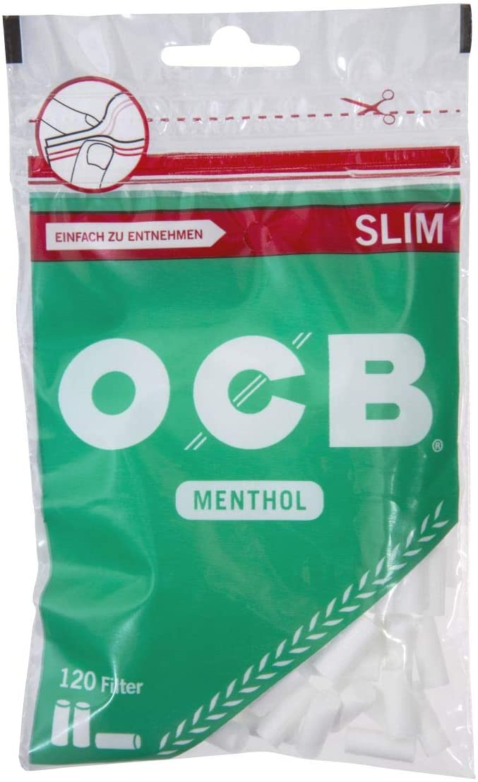 61XH2JXPSXL-_AC_SL1200_ Bundle: OCB Filter Menthol Slim (10x120 Filter)