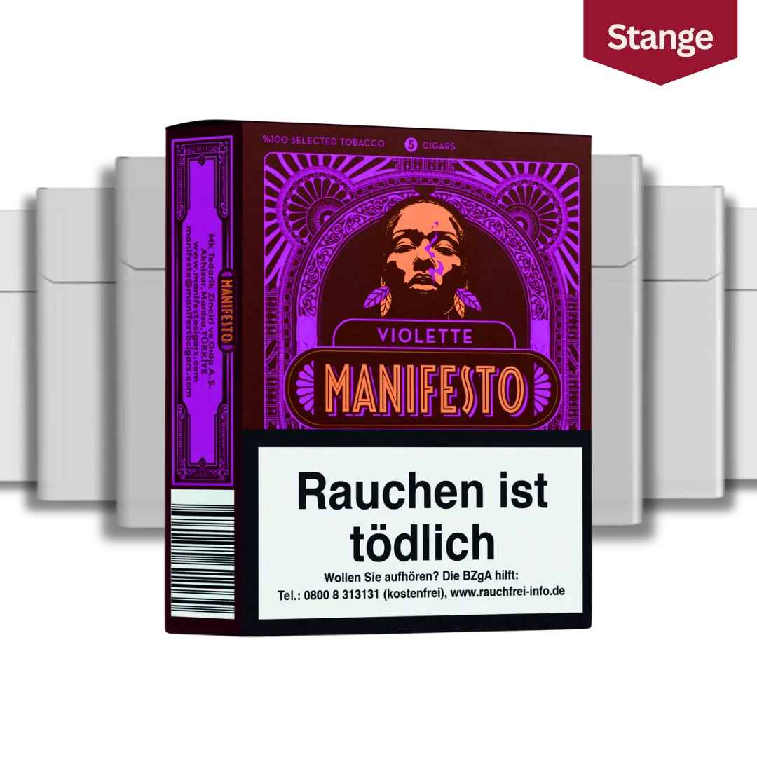 Manifesto Violette Zigarillo Stange (10x5 Stück)