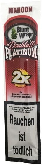Blunt Wrap Maroon (Wet Cherry) Blunts aus echten Tabakblättern 2 Stück