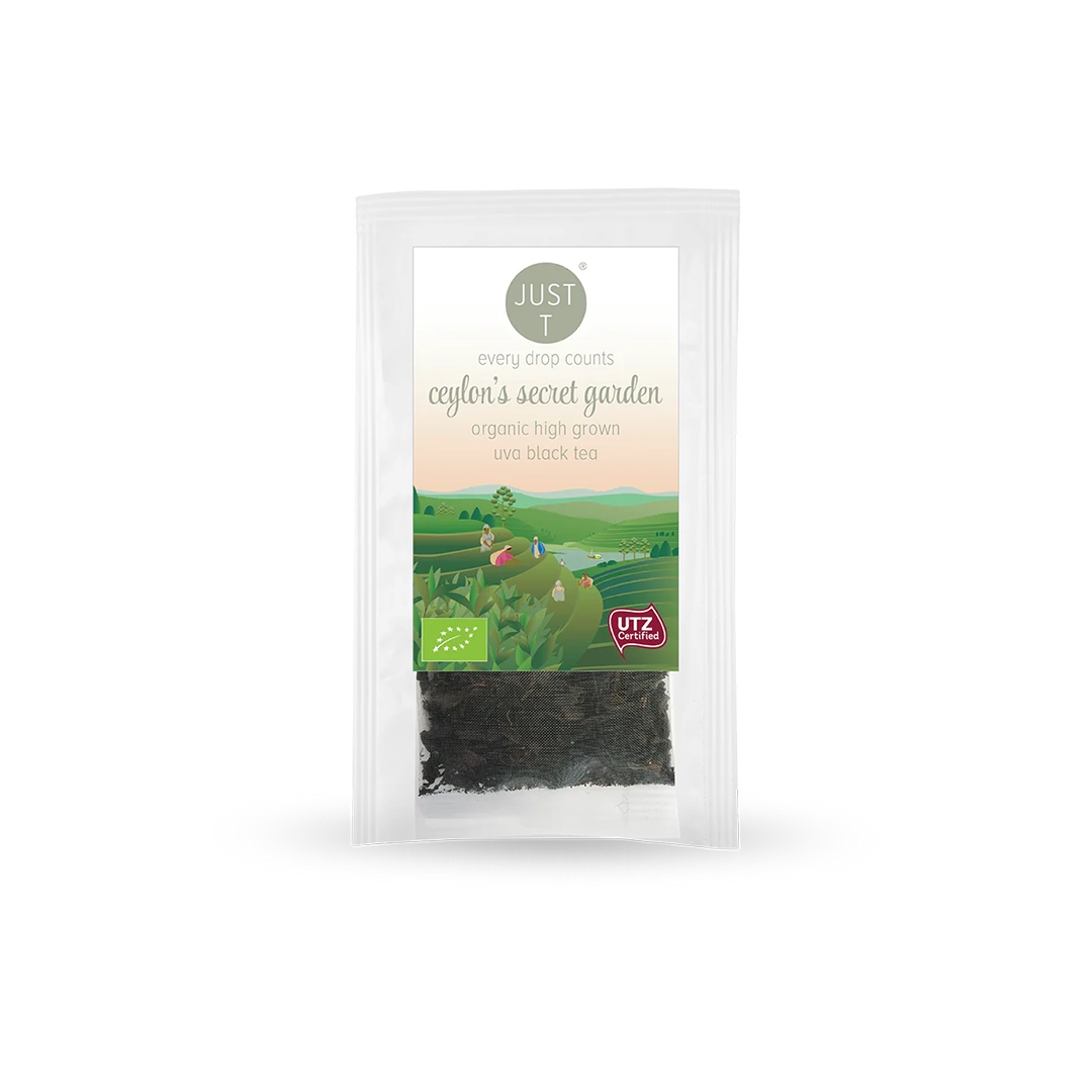 Just T Ceylon's Secret Garden Bio Schwarzer Hochland Uva Tee (60x3,5g)