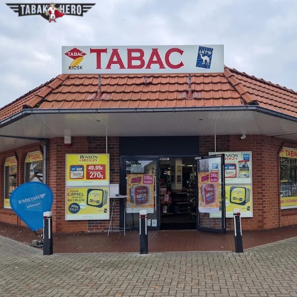 Fassade des RKB Tabak-Kiosks auf der Hauptstraße in Emlichheim
