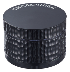 Grinder Hammered Schwarz mit Diamantzähnen (Ø 52mm / 4 Teilig)