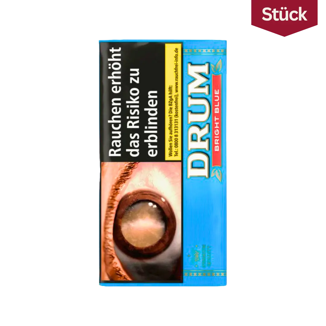 Drum Hellblau Tabak Feinschnitt Pouch (30g)