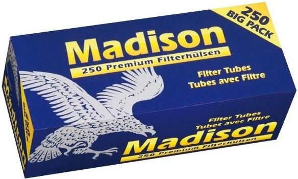 Madison Hülsen Filterhülsen 250 Stück