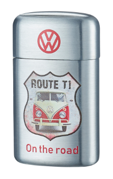 VW Volkswagen Metall Feuerzeug On The Road Rot