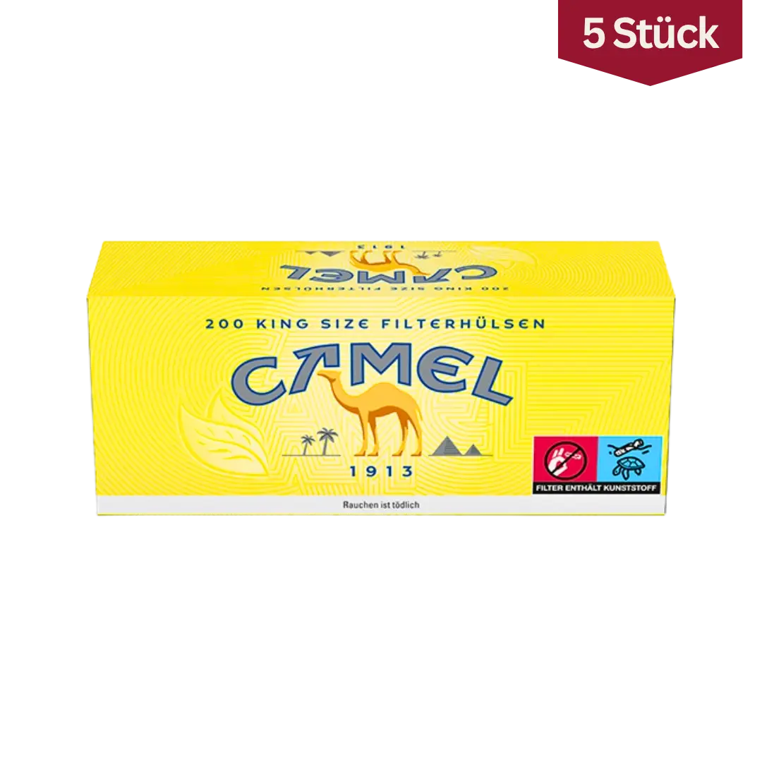 Bundle: Camel Yellow Filterhülsen King Size (5x200 Stück)