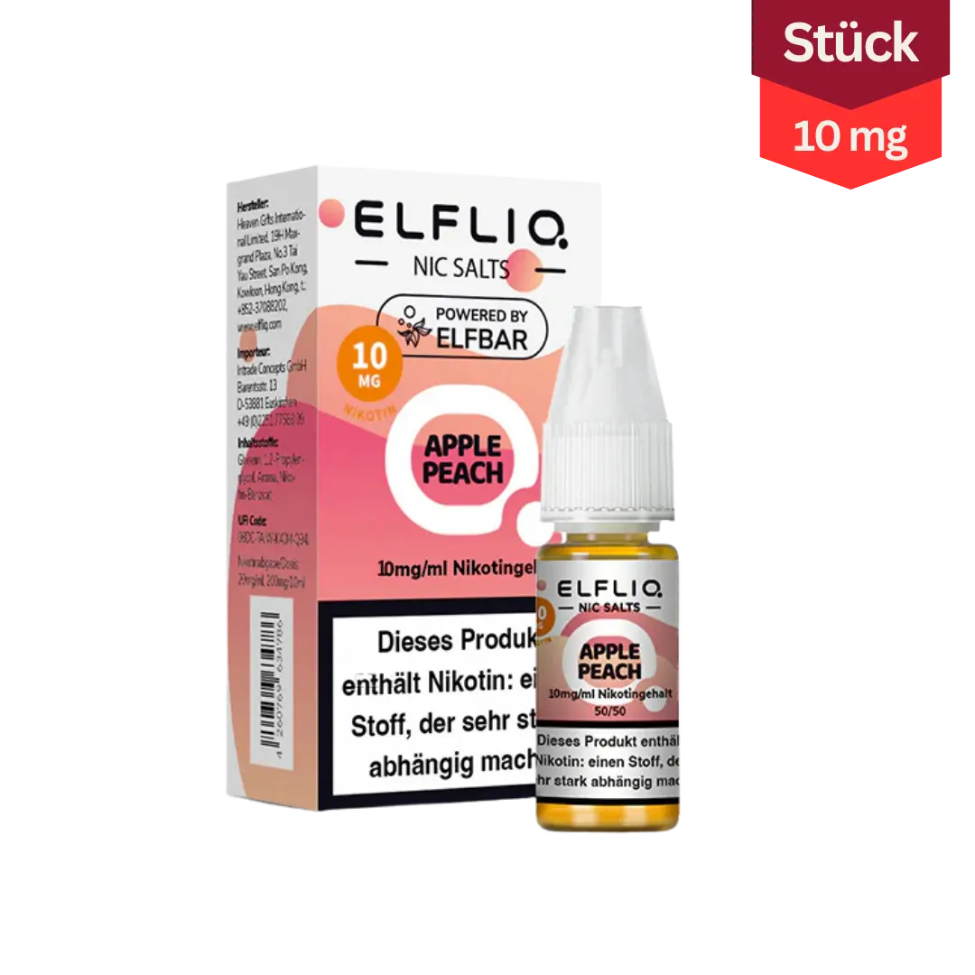 Elfliq Vape Liquid Apple Peach 10mg
