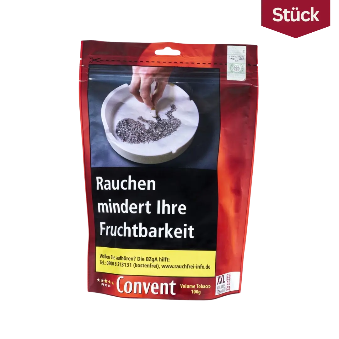 Convent Red Tabak Volumentabak Beutel