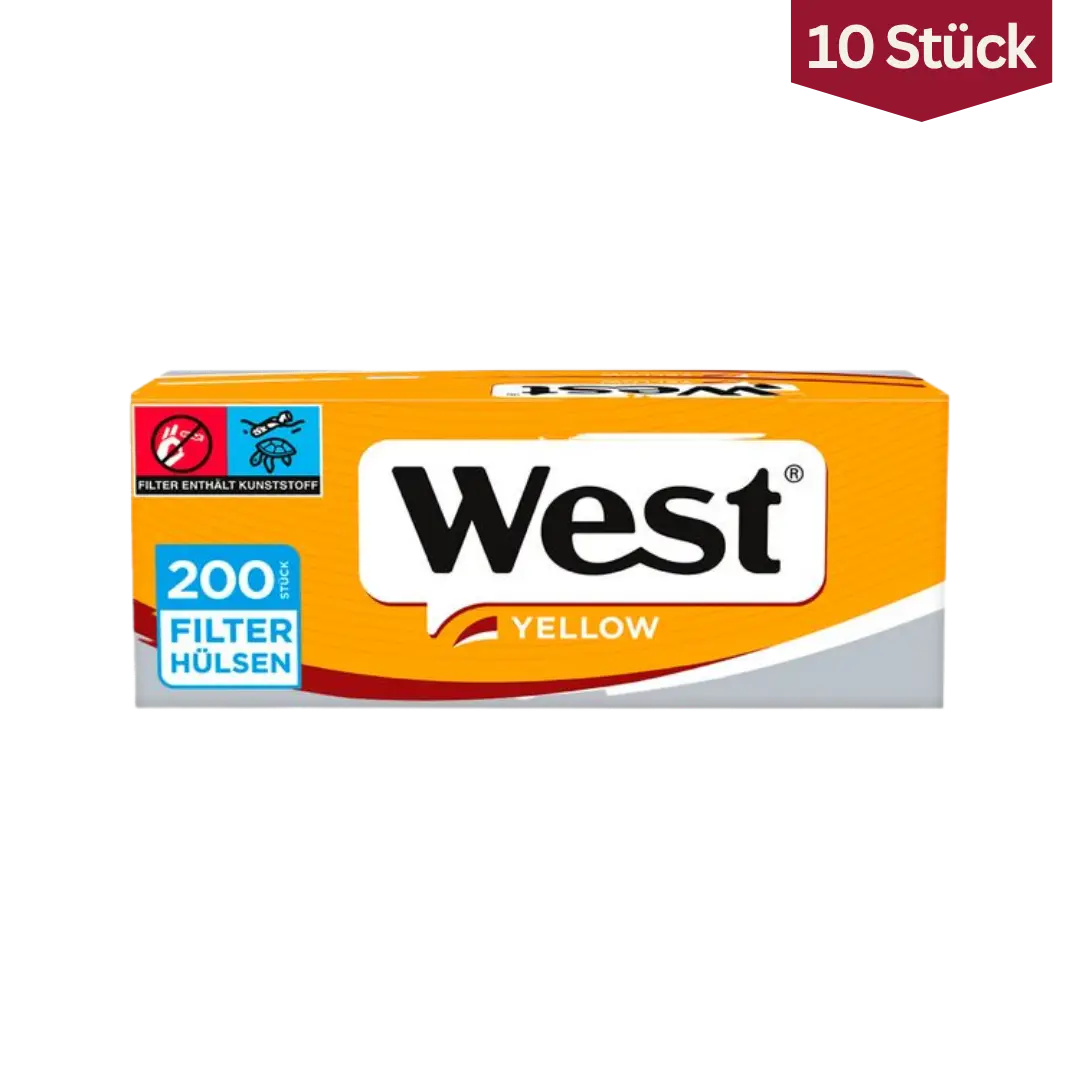 Bundle: West Yellow Filterhülsen King Size (10x200 Stück)