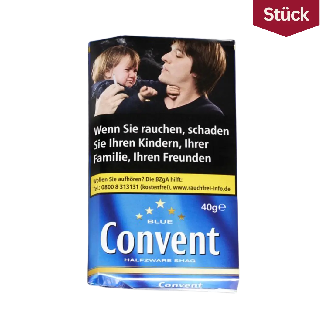 Convent Blue Halfzware Tabak Feinschnitt Pouch