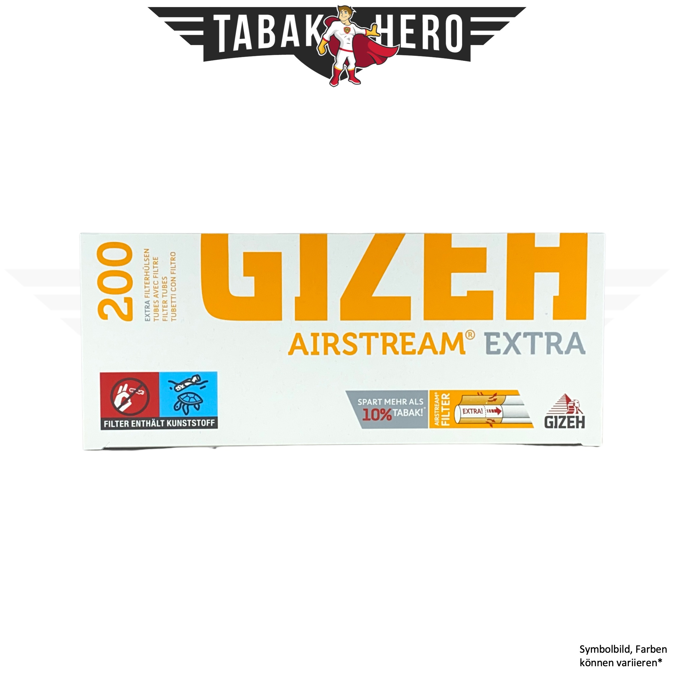 Gizeh Airstream Extra Filterhülsen Zigarettenhülsen Stopfhülsen 200 Stück