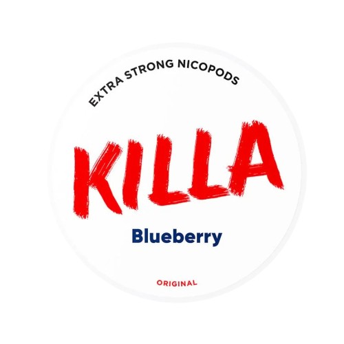 Killa Blueberry Nicopods Dose mit starken tabakfreien Nikotinbeuteln Blaubeere