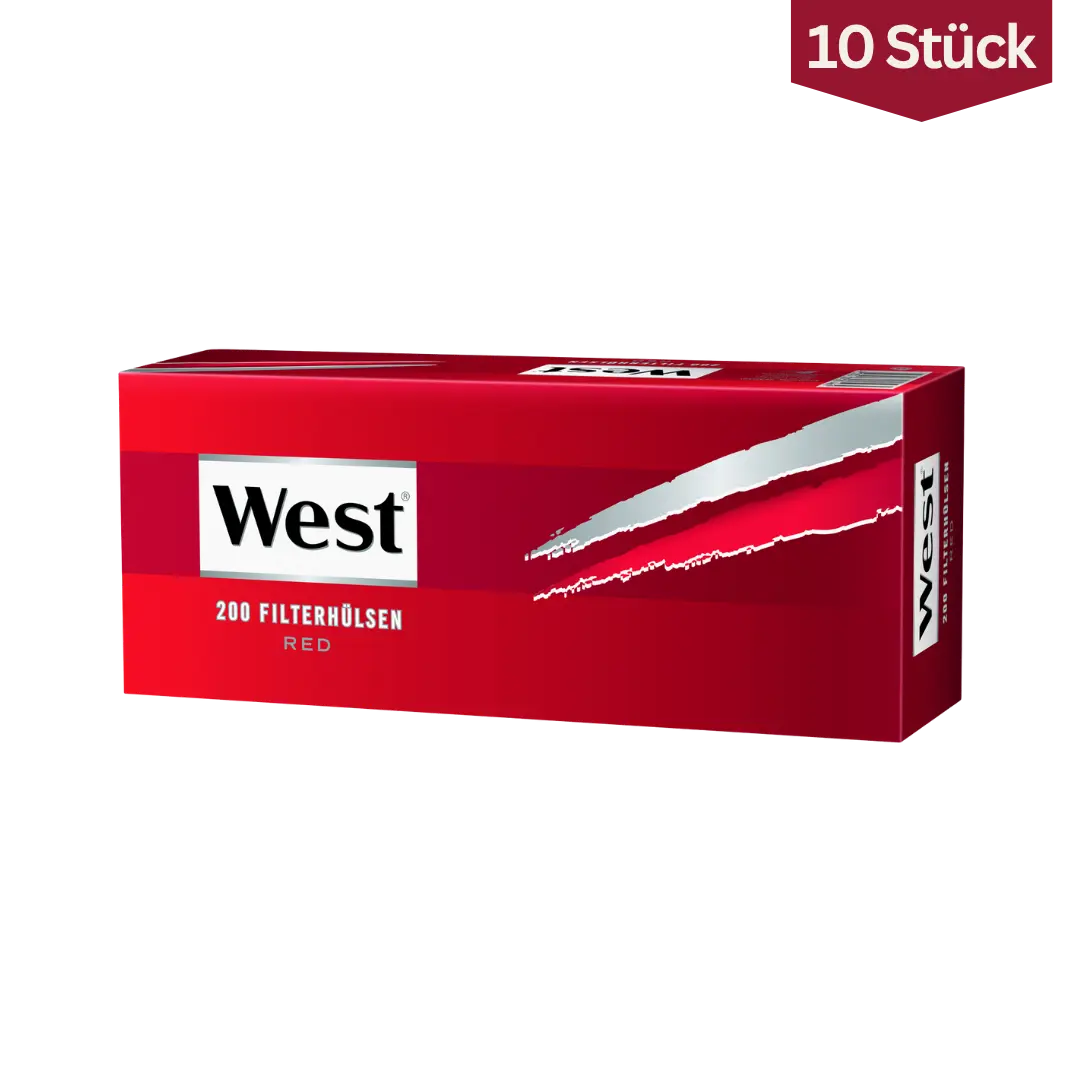 Bundle: West Red Filterhülsen King Size (10x200 Stück) 
