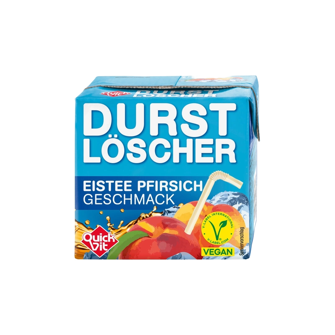 QuickVit Durstlöscher Eistee Pfirsich (12x0,5L)