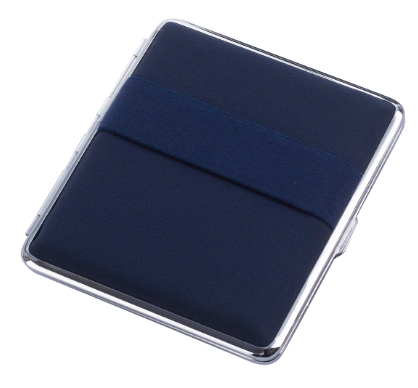 Champ Etui Stoff mit Gummizug Blau