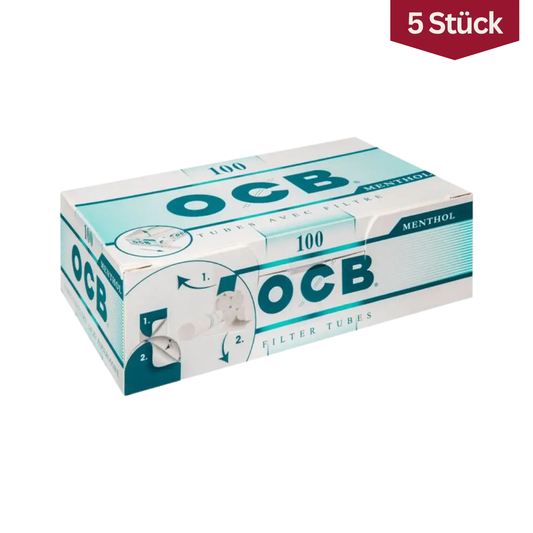 Bundle: OCB Hülsen Menthol Zigarettenhülsen (5x100 Hülsen) Bundle: OCB Hülsen Menthol Zigarettenhülsen (5x100 Hülsen)