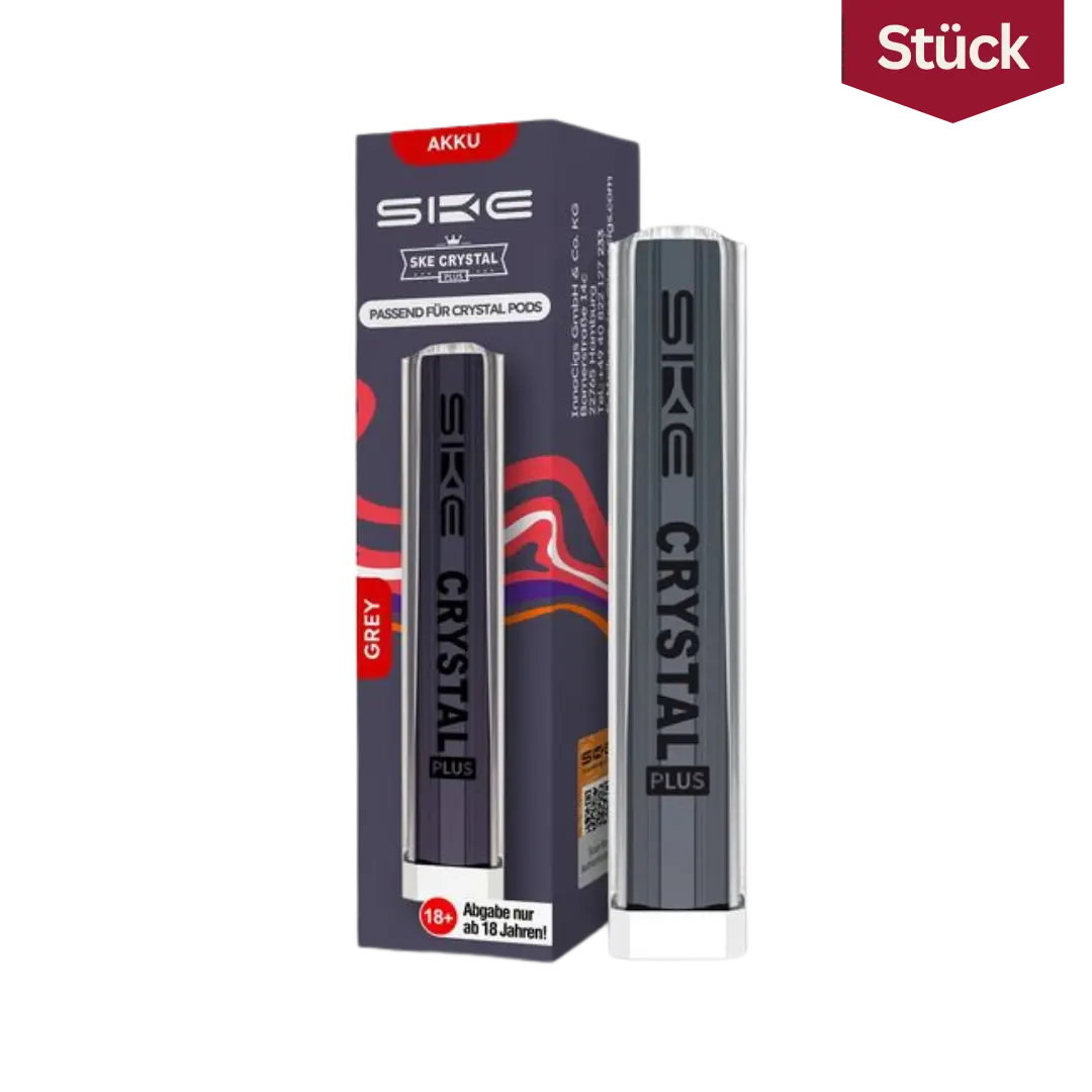 SKE Crystal Plus Akku Vape Gerät Grau 400 mAh