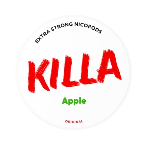 Killa Apple Nicopods Dose mit starken tabakfreien Nikotinbeuteln Grüner Apfel
