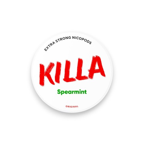 Killa Spearmint (20) Nicotine Pouches Dose tabakfreier All White Snus Extra Strong Nicopods