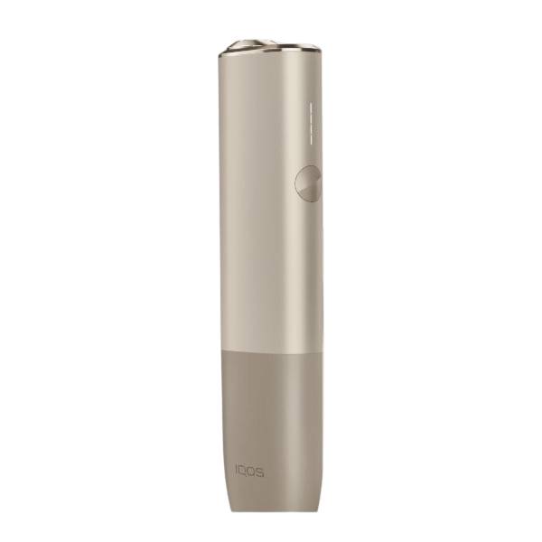 Produktbild des IQOS ILUMA ONE Kit in der Farbe Pebble Beige. Das schlanke, sandfarbene All-in-One-Gerät zur Tabakerhitzung
