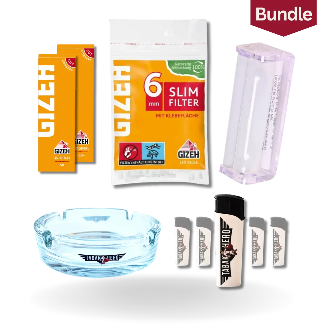 Bundle Gizeh Papes Filter Aschenbecher Feuerzeuge