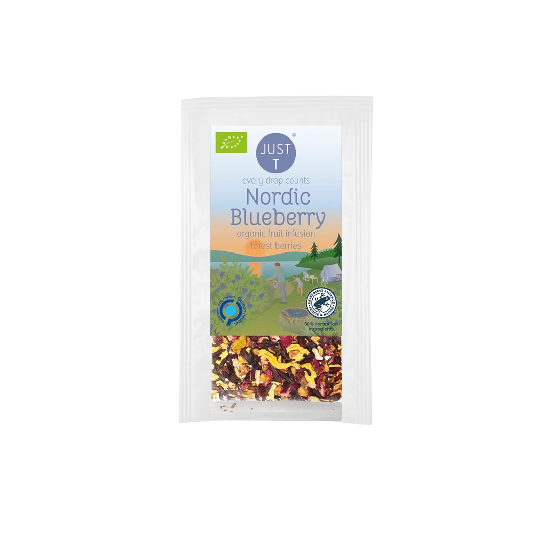 Just T Nordic Blueberry Bio Früchtetee Waldbeere mit Vanillearomen (60x4g)