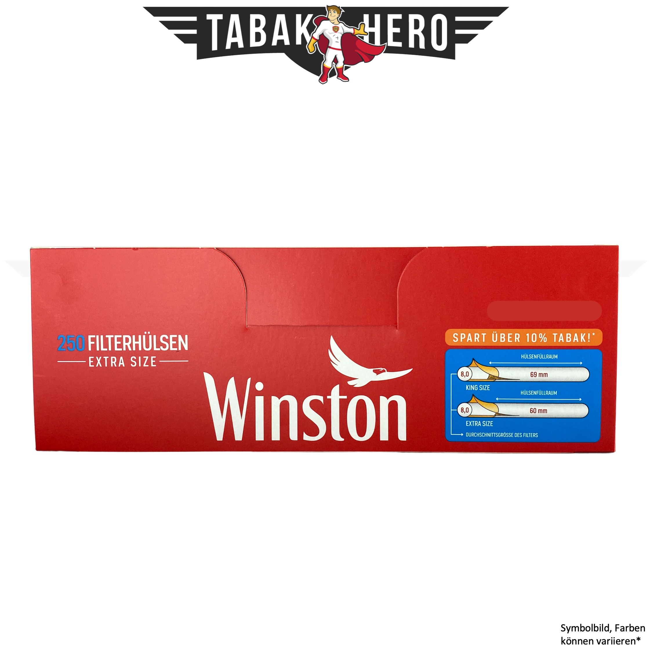 Winston Extra Hülsen Filterhülsen Zigarettenhülsen Stopfhülsen 250 Stück