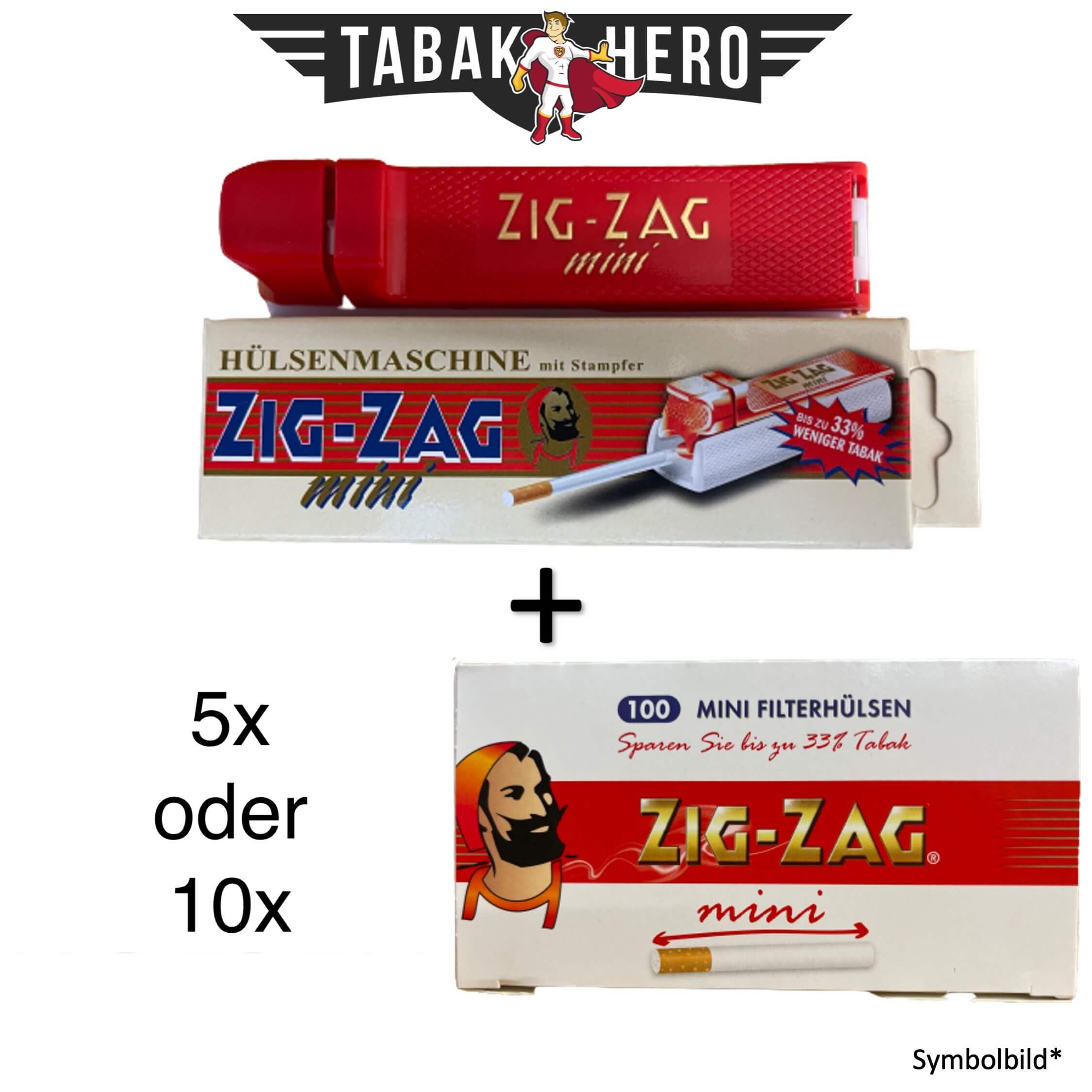 Zig Zag Mini Stopfmaschine + ZigZag Mini Hülsen