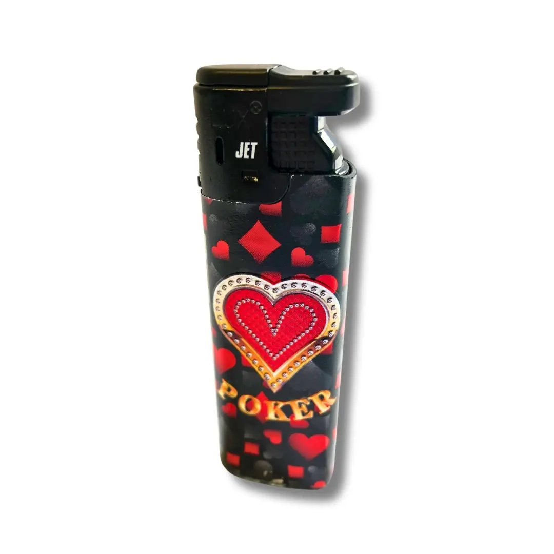 Lux Sturmfeuerzeug Jetflame Poker Herz