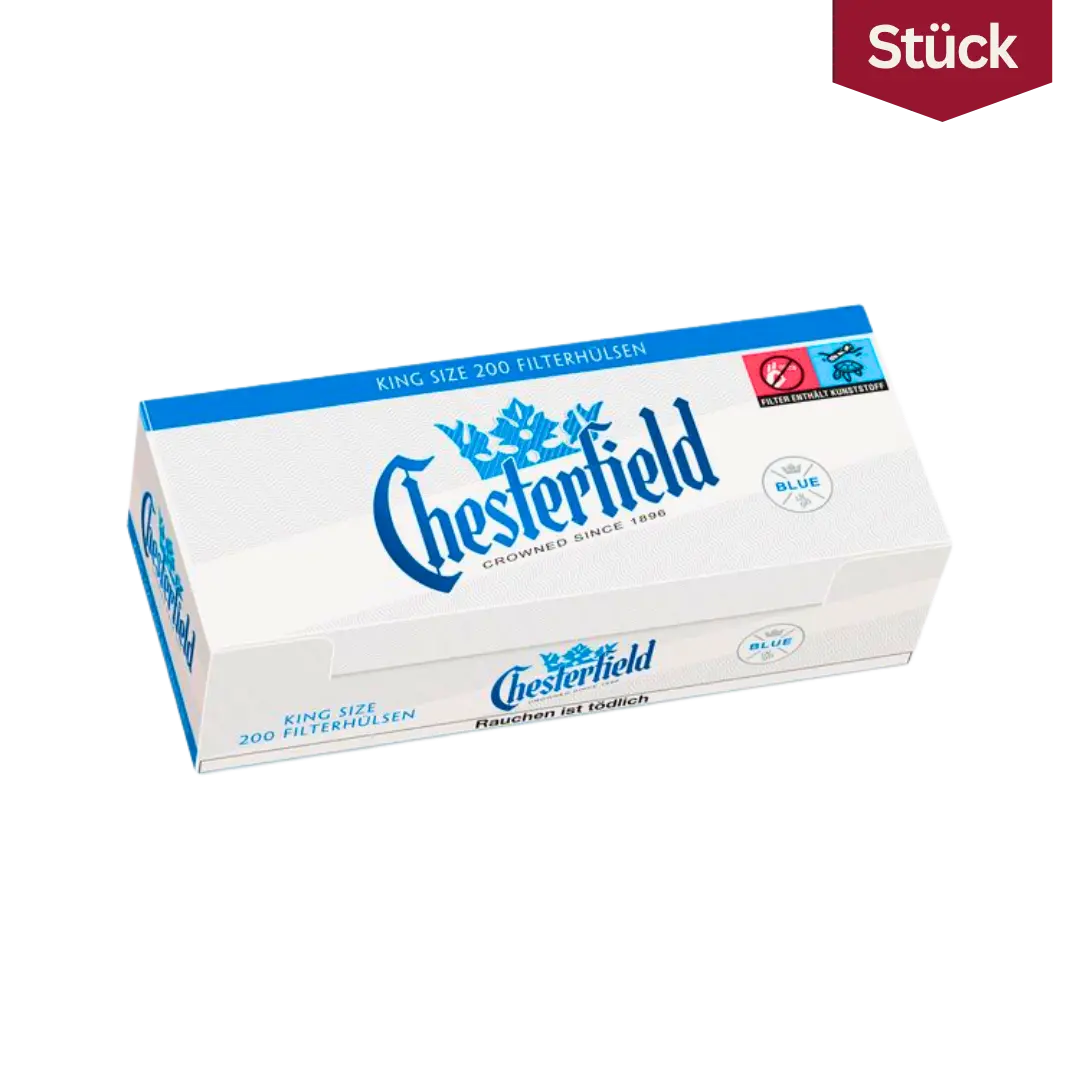 Chesterfield Blue Zigaretten Hülsen (200 Stück)