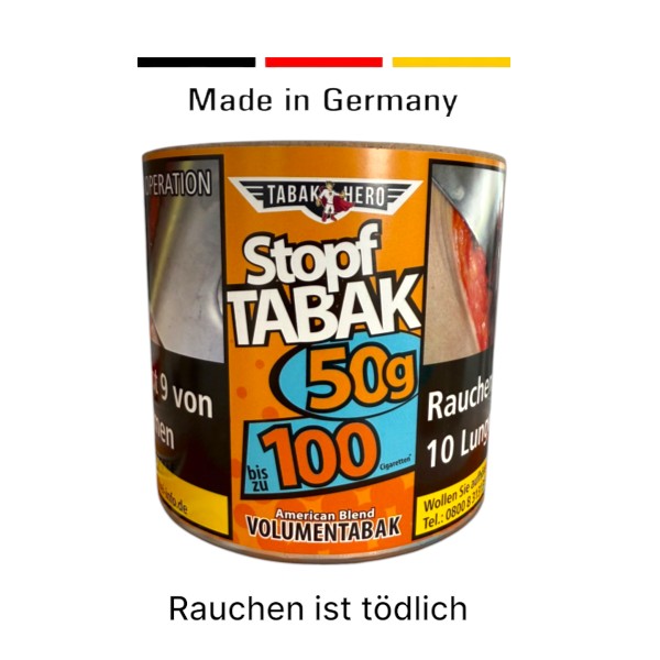 Tabakhero Stopf-Dose 50g - Günstige Zigarettentabak und Volumentabak