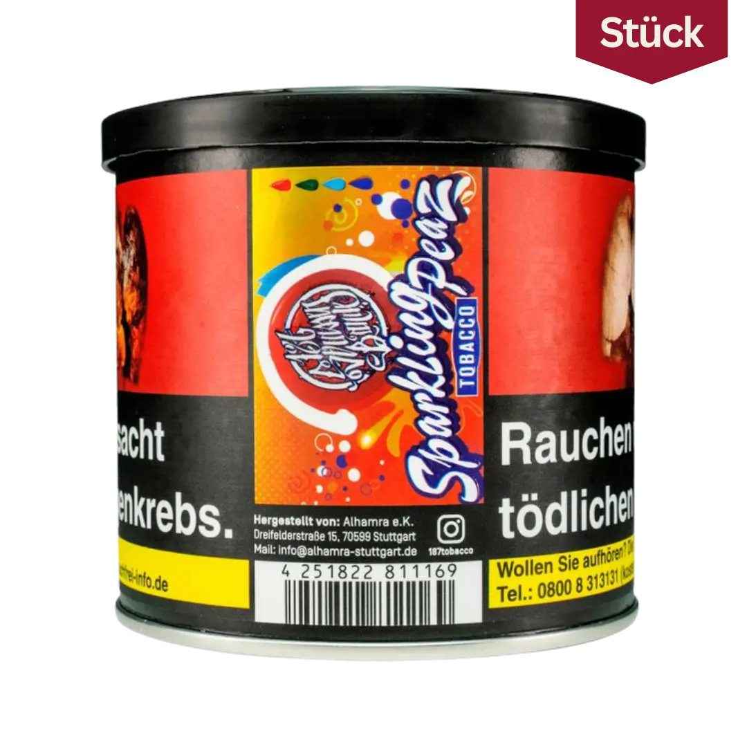 187 Tobacco Sparkling Peaz Pfirsich Eistee Tabak Shishatabak 200g