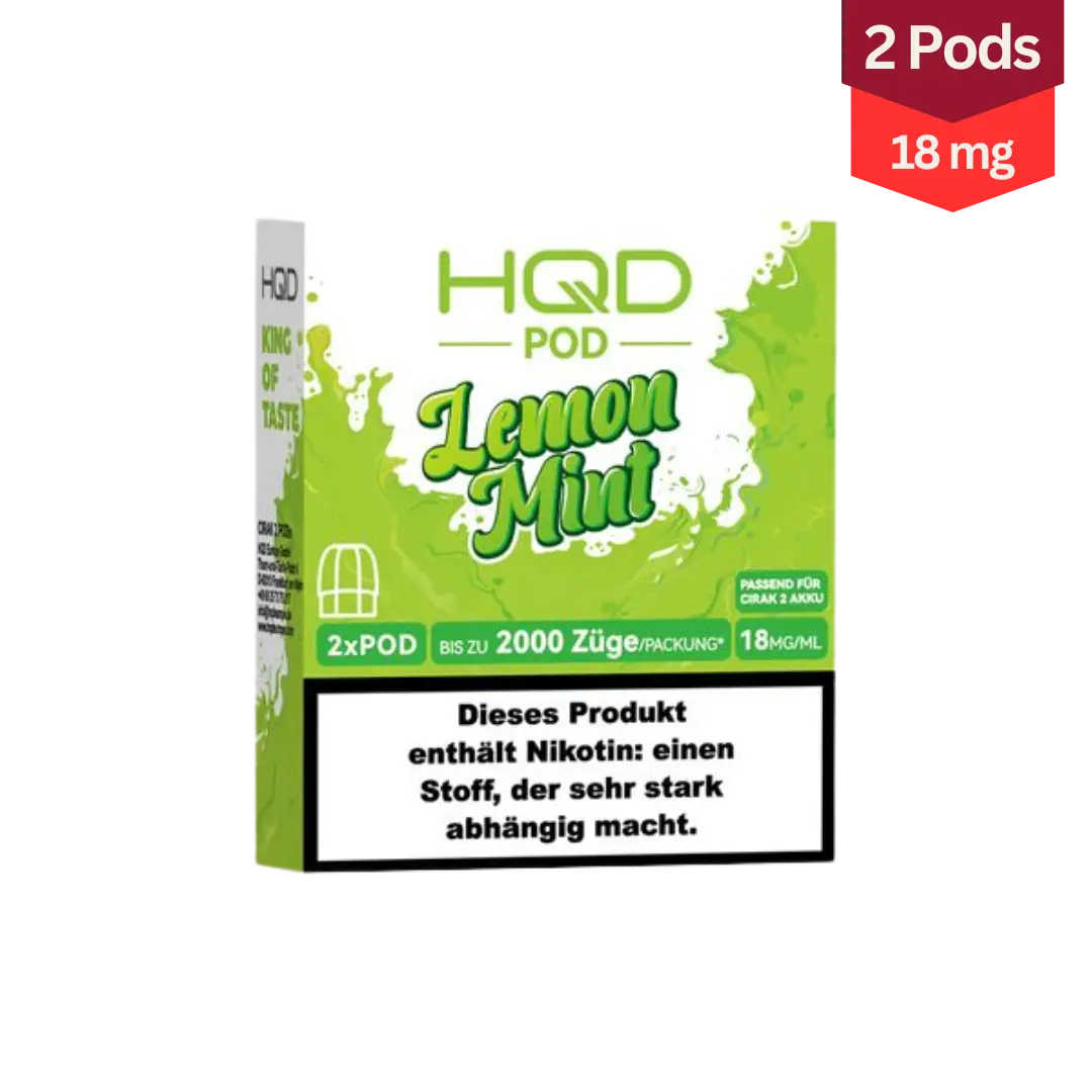 HQD Cirak 2 Pod Vape Lemon Mint 18mg