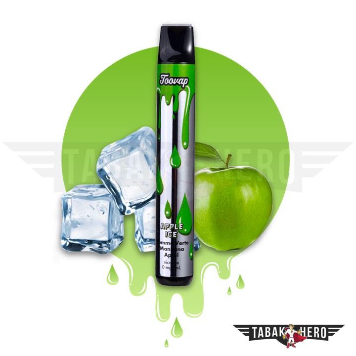 Toovap Apfel Einweg E-Zigarette Vape 0mg (1 Stück)