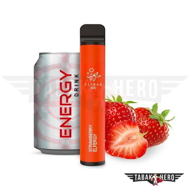 Elfbar Strawberry Elfergy 0mg 600 Züge Vape Einweg E-Zigarette
