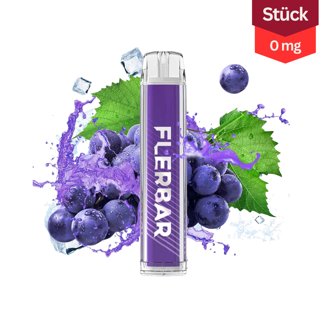 Flerbar M Grape Vape Einweg E-Zigarette 0mg