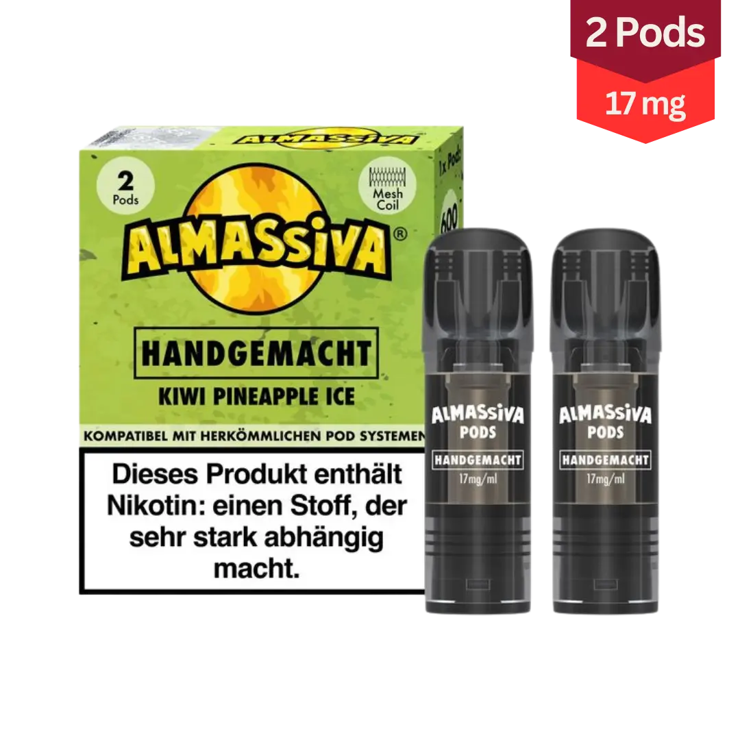 Al Massiva Handgemacht Kiwi Pineapple Ice Vape Pods 17mg