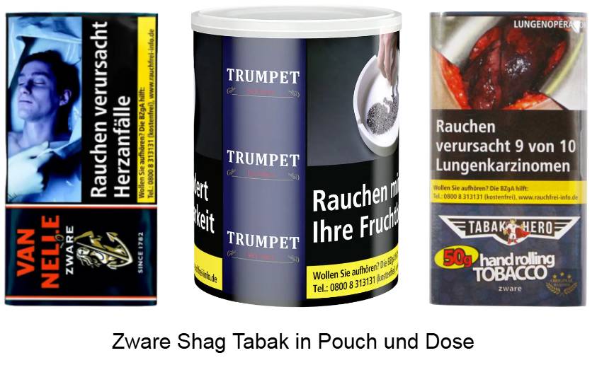 Zware Shag Tabak kaufen: Starker Drehtabak in Pouch und Dose
