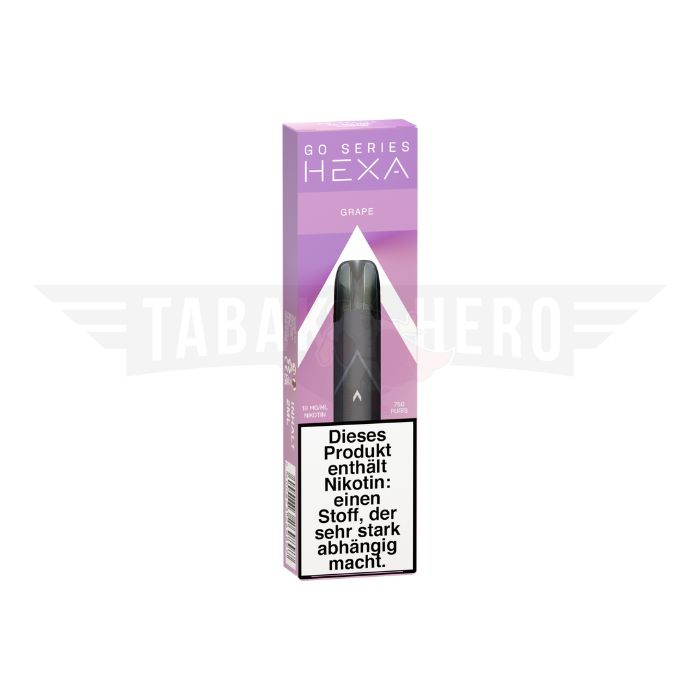 HEXA Go Grape 18mg 750 Züge Vape Einweg E-Zigarette